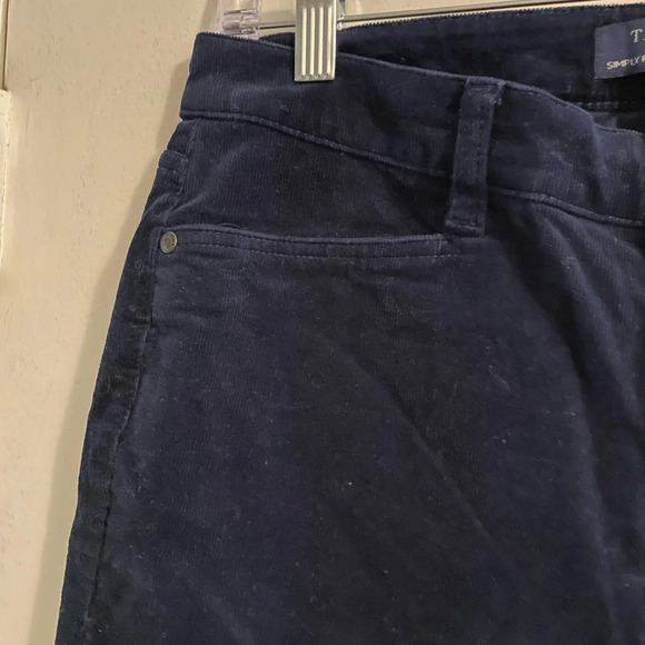 Talbots Indigo Blue Simply Flattering 5 Pocket Corduroy Pants Size 8 Petite - Picture 3 of 10